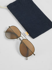 Pilotenbrille in Vintage-Grün
