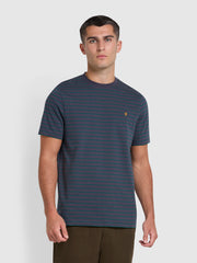 Oakland Regular Fit Organic Cotton T-Shirt In Liquorice Blue