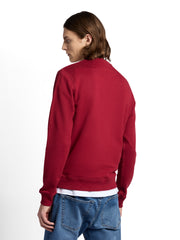 Tim Slim Fit Crew Neck Sweatshirt In Warm Red