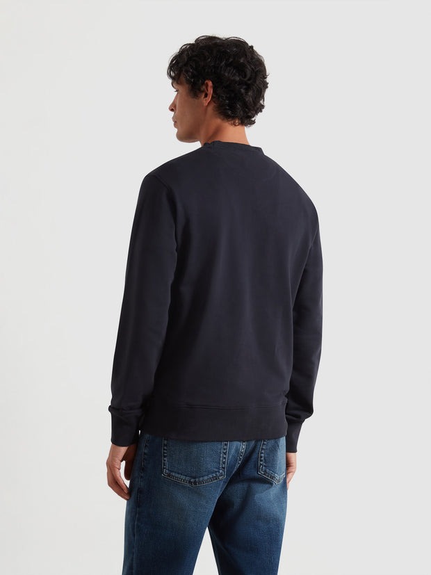 Lynmouth Graphic Sweatshirt (True Navy) Back