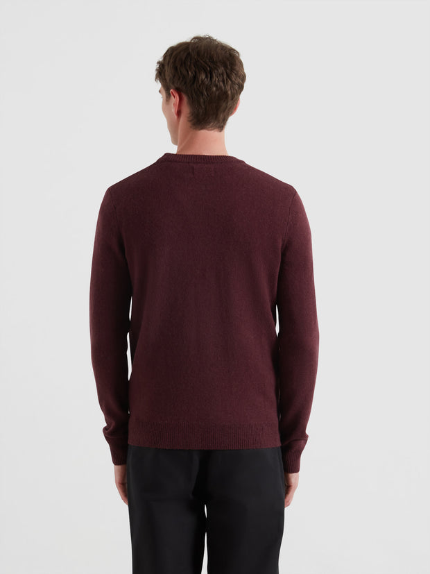 Maidstone Lambswool Sweater (Bordeaux) Back