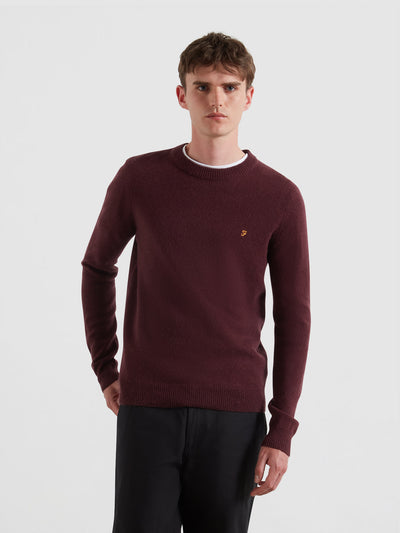 Maidstone Lambswool Sweater (Bordeaux) Front