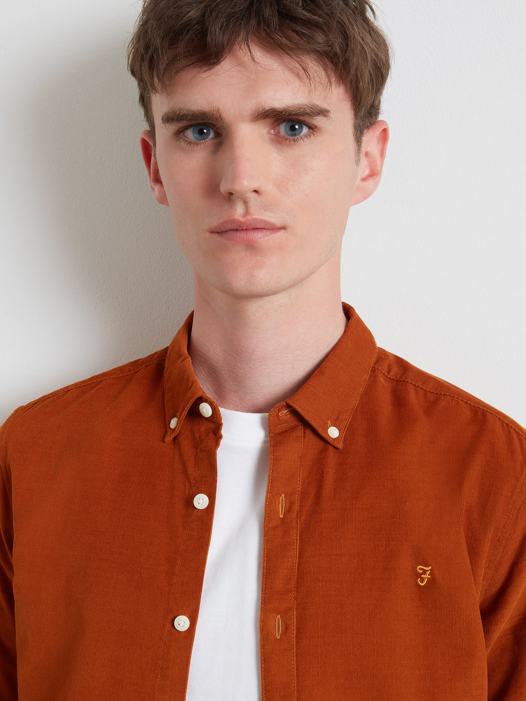 Fontella Shirt In Orange | Farah Online Fontella Shirt In Orange | Farah Online