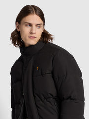 Praiano Regular Fit Wadded Coat In Black