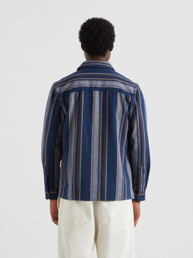 Joshua Striped Shirt (Yale) Back