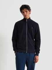 Seaton Zip Through Sweatshirt (True Navy) Front