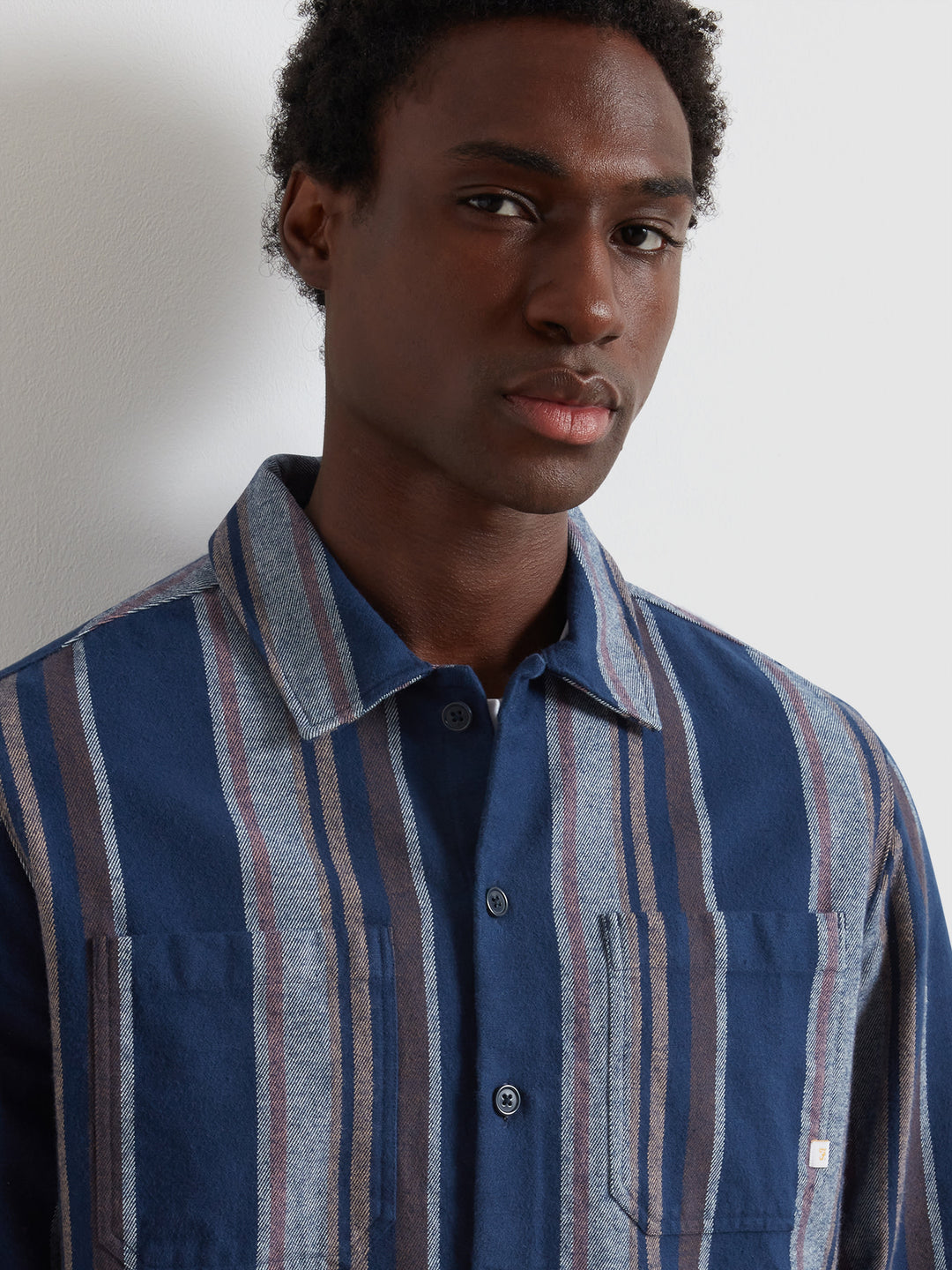 Joshua Overshirt In Blue | Farah® Online