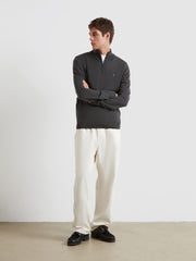 Redchurch Merino Wool Quarter Zip Sweater (Submarine Grey) 