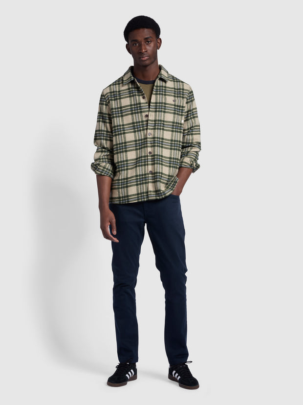 Elm Slim Fit Heavy Twill Cord Trousers In True Navy