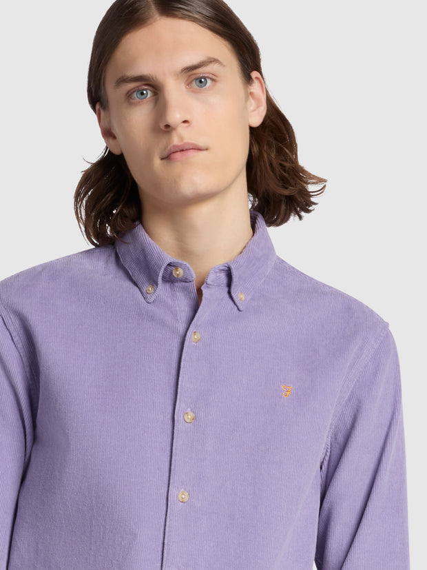 Bowery Casual Fit Long Sleeve Shirt In Lavender Sunrise