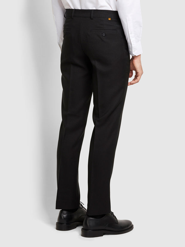 Roachman Traditional Twill Trousers In Black