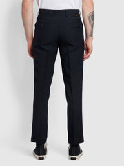 Roachman Traditional Twill Trousers In Navy