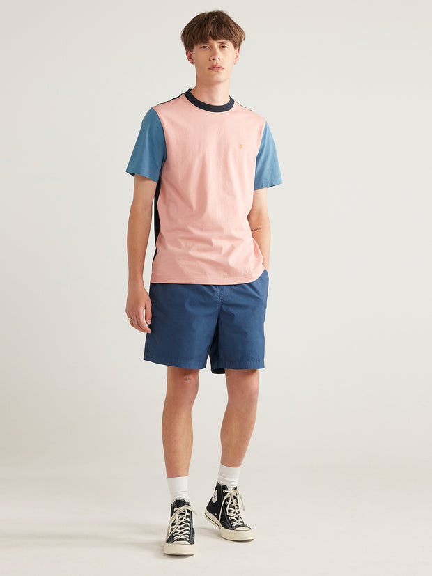 Ibrahim Slim Fit Organic Cotton T-Shirt In Pink Rose