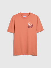 Craig Regular Fit Sun Print Short Sleeve T-Shirt In Mandarin