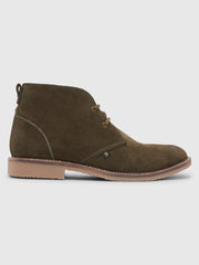 Briggs Suede Leather Desert Boots In Olive