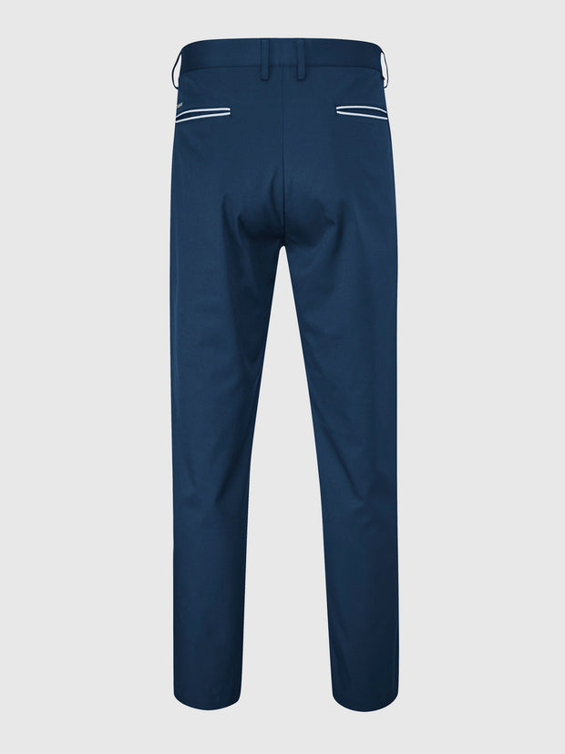 Jonah Performance Piped Golf Trousers In Regatta Blue