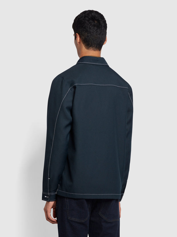 Palmer Regular Fit Archive Jacket In True Navy