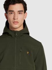 Rudd Regular Fit Softshell Jacket In Evergreen