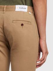 Endmore Skinny Fit Organic Cotton Twill Chinos In Beige