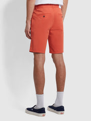 Hawk Garment Dyed Twill Shorts In Topanga Orange