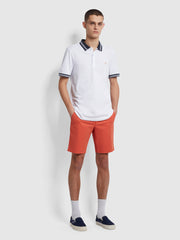 Hawk Garment Dyed Twill Shorts In Topanga Orange