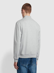 Vance Sweat-shirt à fermeture éclair en coton biologique - Light Grey Marl