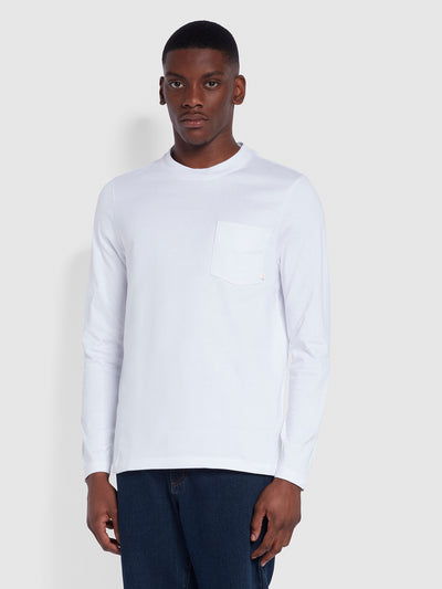 Weymouth T-Shirt à manches longues en coton biologique - White