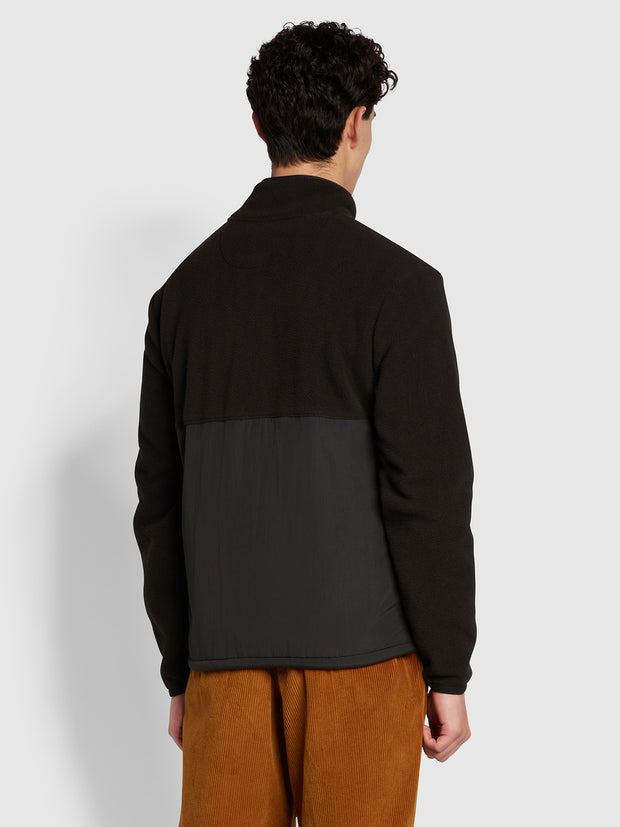 Courchevel Regular Fit Fleece Pocket Sweatshirt In Black