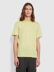 Daytona Regular Fit Short Sleeve Stripe T-Shirt In Chartreuse