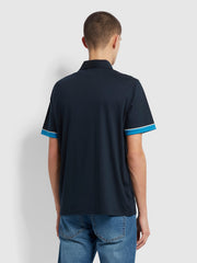 Stoneridge Gestreiftes Poloshirt in True Navy