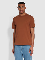 Danny Regular Fit Short Sleeve T-Shirt In Golden Brown