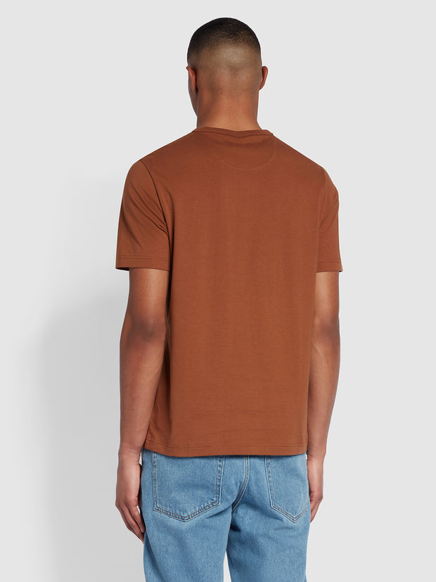 Danny Regular Fit Short Sleeve T-Shirt In Golden Brown