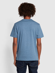 Danny Slim Fit Organic Cotton T-Shirt In Dark Denim Marl