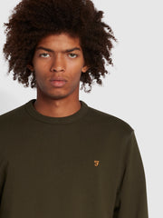 Tim Sweat-shirt ras de cou en coton biologique - Evergreen