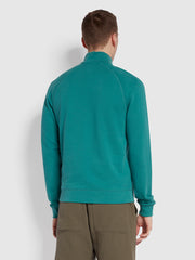 Jim Slim Fit Quarter Zip Sweatshirt In Mallard Green