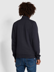 Jim Organic Cotton Quarter Zip Sweatshirt In True Navy