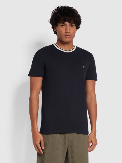Meadows Slim Fit Short Sleeve T-Shirt In True Navy