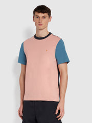 Ibrahim Slim Fit Organic Cotton T-Shirt In Pink Rose