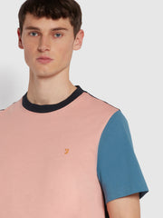 Ibrahim Slim Fit Organic Cotton T-Shirt In Pink Rose