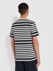 Rourke Slim Fit Organic Cotton T-Shirt In True Navy