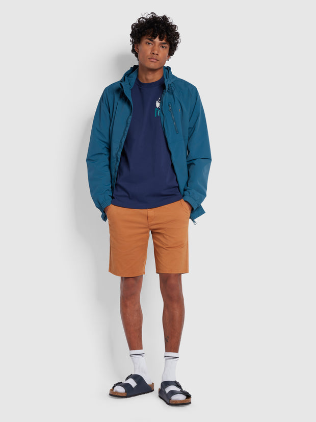 Craig Regular Fit Print Short Sleeve T-Shirt In Rich Indigo