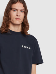 Jeff Regular Fit Graphic Short Sleeve T-Shirt In True Navy