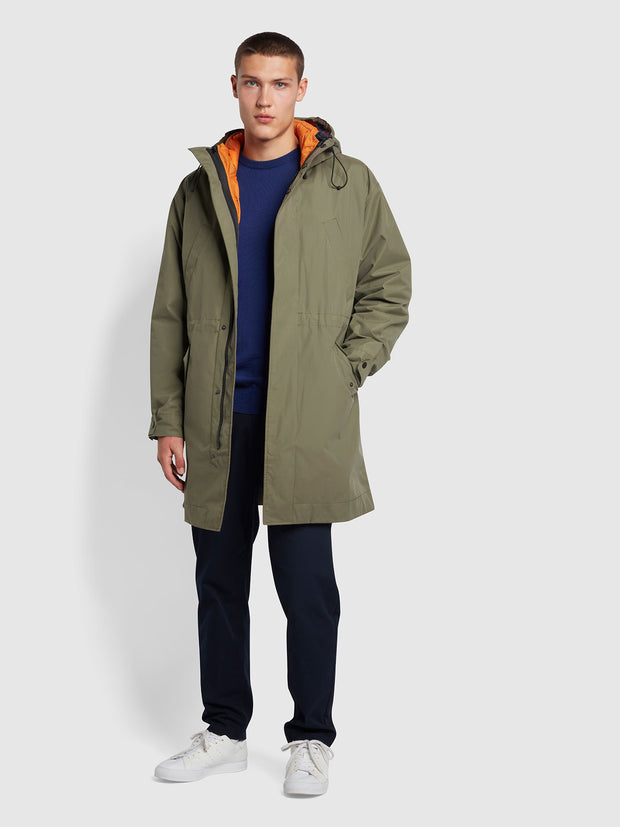Melville Two In One Puffer Coat In Vintage Green