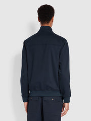 Waldorf Tall Fit Organic Cotton Harrington Jacket In True Navy