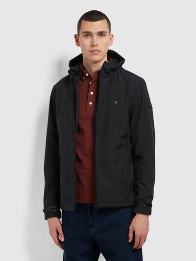Bective Soft Shell Coat In Deep Black