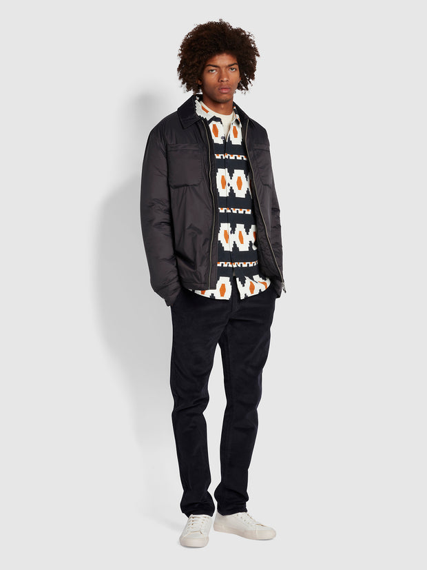 Denver Regular Fit Wadded Jacket In Black