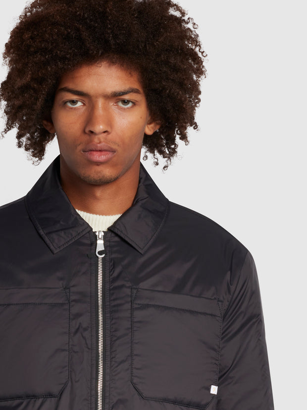 Denver Regular Fit Wadded Jacket In Black