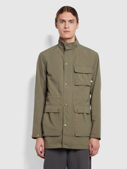 Hammond Regular Fit Safari Jacket In Vintage Green