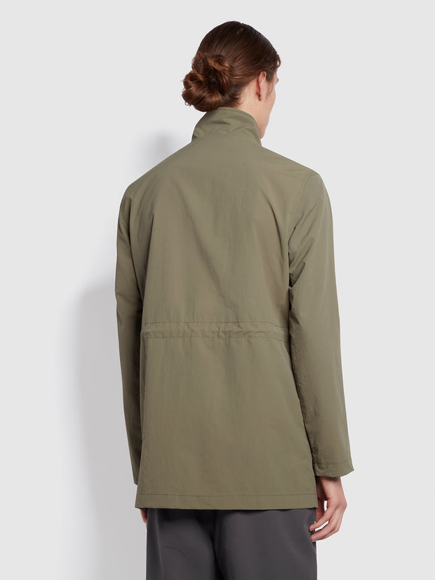 Hammond Regular Fit Safari Jacket In Vintage Green