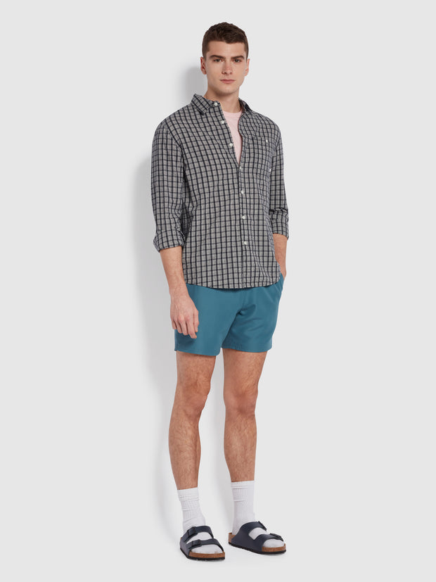 Colbert Regular Fit Plain Swim Shorts In Ocean